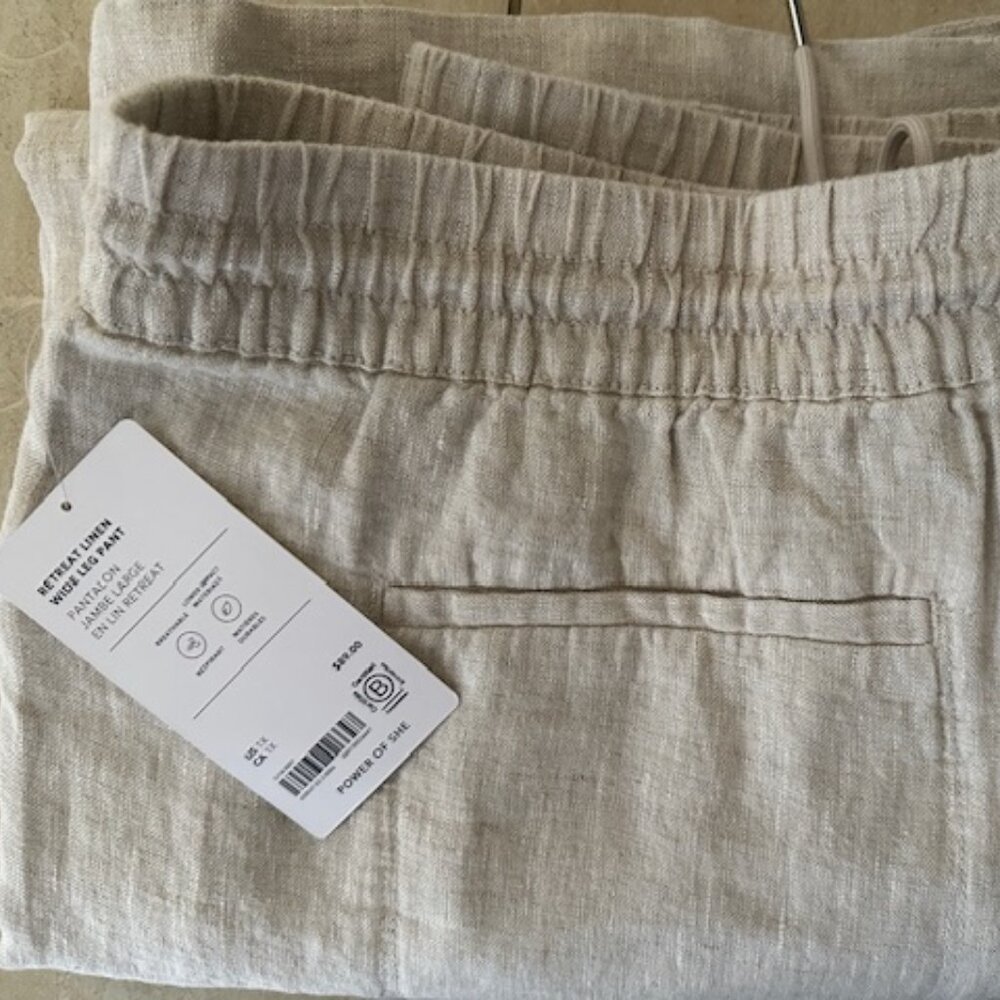 Athleta Linen Wide Leg Pants
